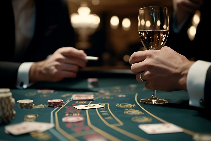 Live dealer studio with multiple camera angles broadcasting blackjack and roulette tables
